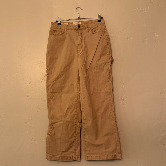 Universal Thread High Rise Wide Leg Tan Carpenter Pants Size 4/27R - Picture 2 of 5